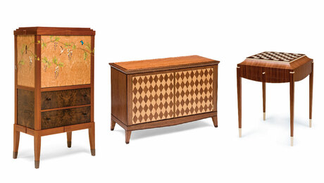 chests and tables with tapered legs